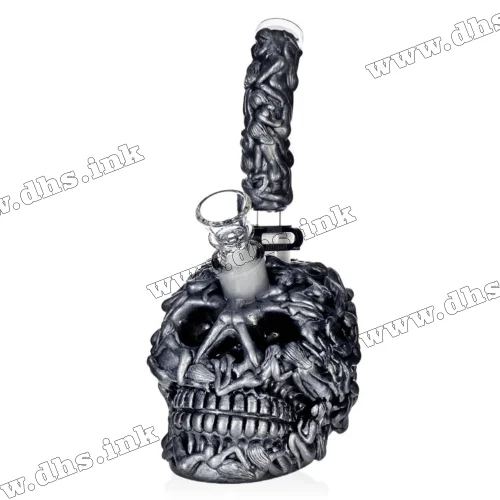 Бонг скляний - Skull Black