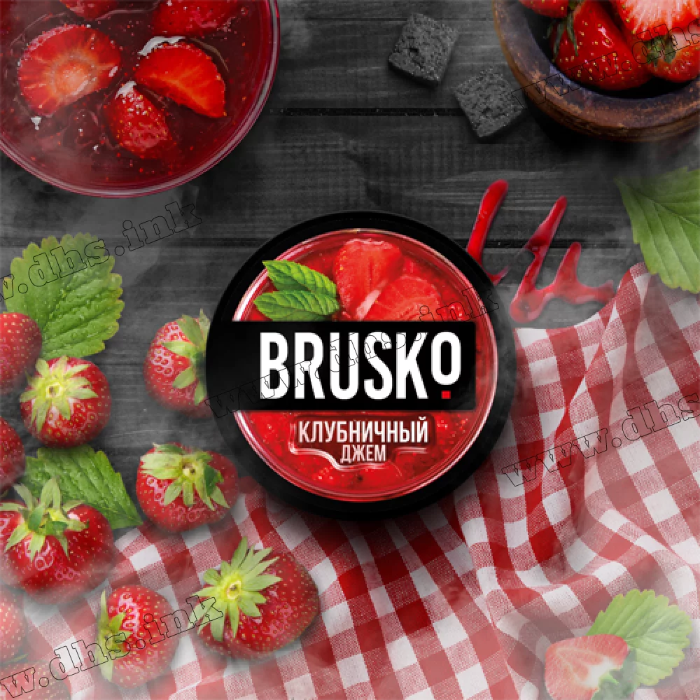 Бестабачная смесь Brusko (Бруско) - Strawberry Jam (Клубничный джем) Medium  50г - купить по цене 159 грн. | dhs.ink