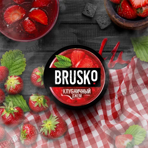 Бестабачная смесь Brusko (Бруско) - Strawberry Jam (Клубничный джем) Medium 50г