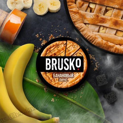Чайна суміш для кальяну Brusko (Бруско) - Banana cake (Банановий пиріг) Strong 50г