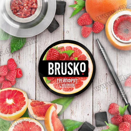 Чайна суміш для кальяну Brusko (Бруско) - Grapefruit  Raspberries (Грейпфрут з малиною) Strong 50г