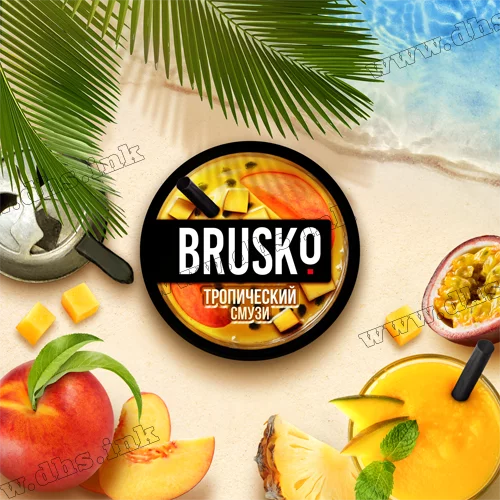Бестабачная смесь Brusko (Бруско) - Tropical smoothie (Тропический смузи) Medium 50г