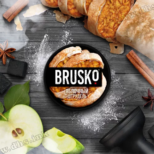 Чайна суміш для кальяну Brusko (Бруско) - Apple strudel (Яблочный штрудель) Medium 50г