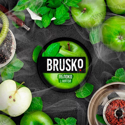 Чайна суміш для кальяну Brusko (Бруско) - Apple Mint (Яблуко, М'ята) Medium 50г