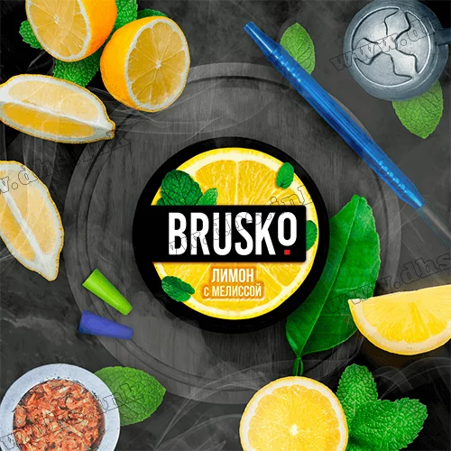 Бестабачная смесь Brusko (Бруско) - Lemon Melissa (Лимон, Мелисса) Strong 50г