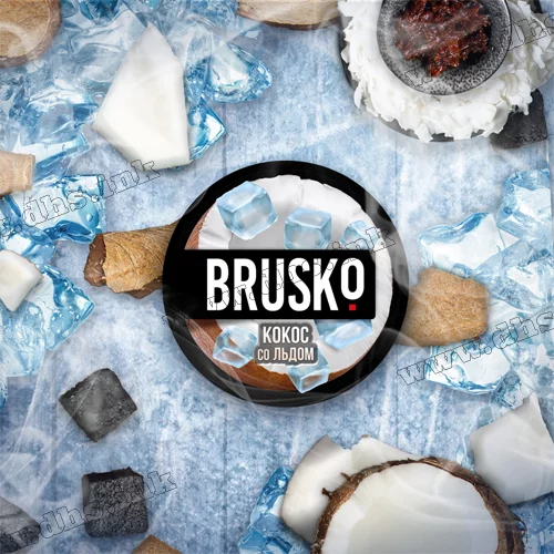 Бестабачная смесь Brusko (Бруско) - Coconut Ice (Кокос со льдом) Medium 50г