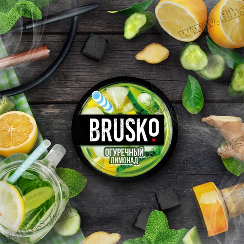 Бестабачная смесь Brusko (Бруско) - Cucumber lemonade (Огуречный лимонад) Medium 50г