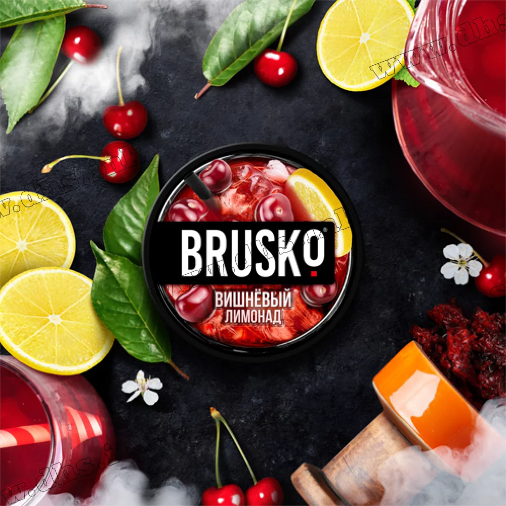 Чайна суміш для кальяну Brusko (Бруско) - Cherry Lemonade ( Вишневый лимонад)  Medium 50г - купити за ціною 159 грн. | dhs.ink