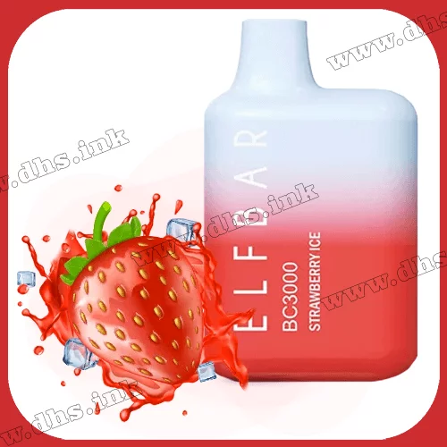 Одноразовая электронная сигарета Elf Bar (Эльф Бар) BC3000 - Strawberry Ice (Клубника, Лед)