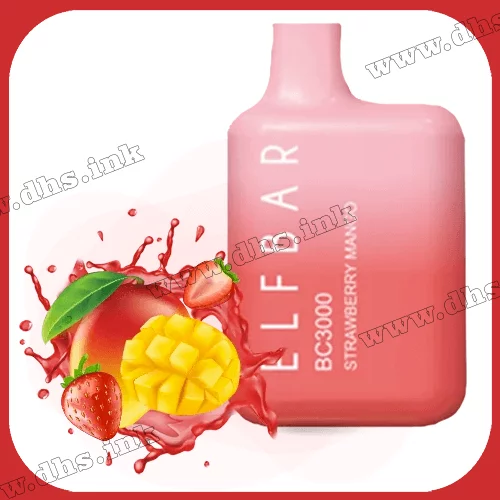 Одноразовая электронная сигарета Elf Bar (Эльф Бар) BC3000 - Strawberry Mango (Клубника, Манго)