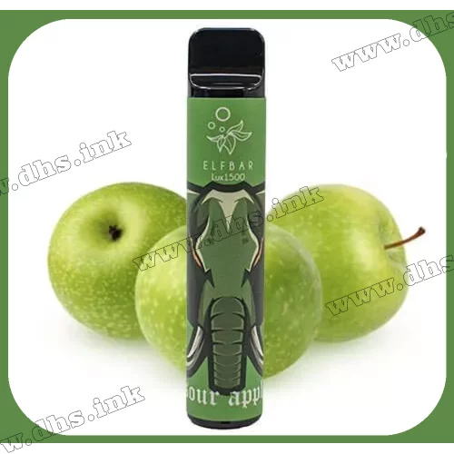 Одноразова електронна сигарета Elf Bar (Эльф Бар) Lux 1500 - Sour Apple (Кисле яблуко)