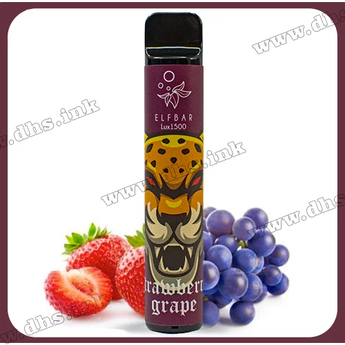 Одноразовая электронная сигарета Elf Bar (Эльф Бар) Lux 1500 - Strawberry Grape (Клубника, Виноград)