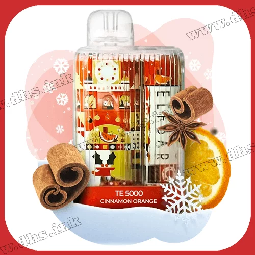 Одноразовая электронная сигарета Elf Bar (Эльф Бар) TE5000 Christmas - Cinnamon Orange (Апельсин, Корица) 