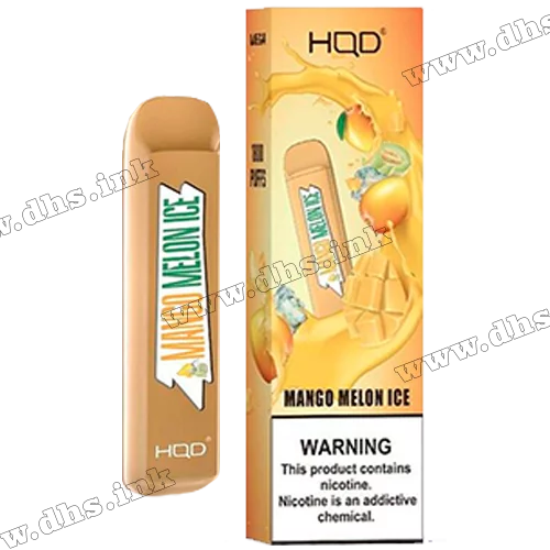 Одноразова електронна сигарета HQD Mega -Mango Melon Ice (Манго, Диня, Лід)