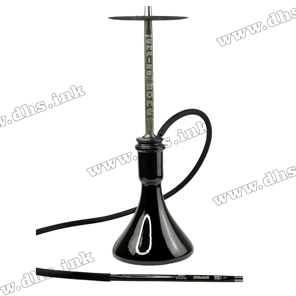 Кальян Trumpet Hookah - Empire Khaki на колбі (Candy Black)
