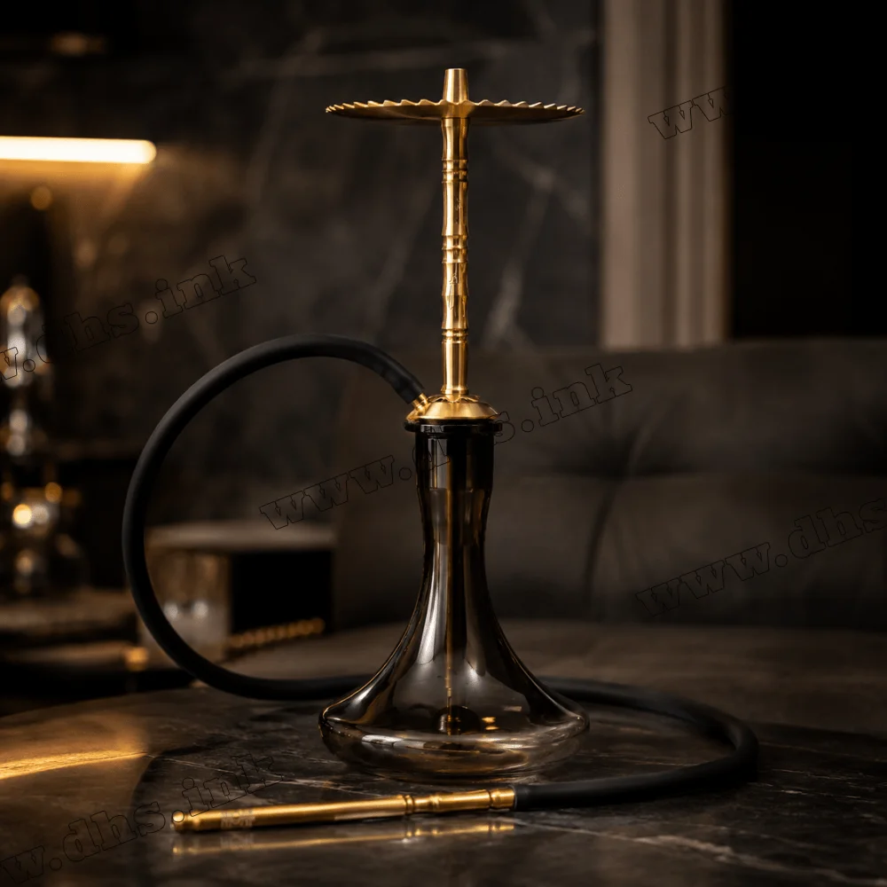 Кальян Trumpet Hookah - Moar Gold на колбі (Craft Black)