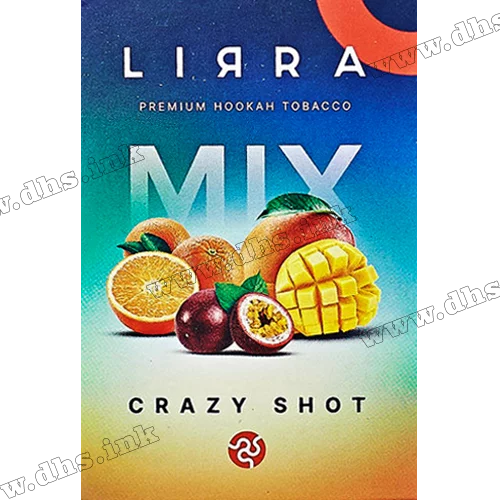 Тютюн Lirra (Ліра) - Mix Crazy Shot (Апельсин, Манго, Маракуя) 50г