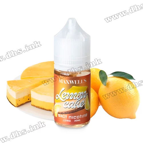 Сольова рідина Maxwells Salt 30 мл (12 мг) - Lemon Cake (Лімонний чізкейк)