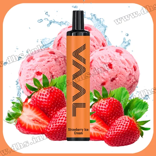 Одноразова електронна сигарета Vaal 1500 - Strawberry Ice Cream (Полуничне морозиво)