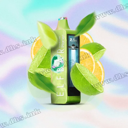 Одноразовая электронная сигарета Elf Bar (Эльф Бар) Planet 25000 - Lemon Lime (Лимон, Лайм)