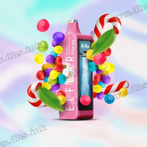 Одноразовая электронная сигарета Elf Bar (Эльф Бар) Planet 25000 - Tropical Rainbow Blast (Тропические Конфеты)