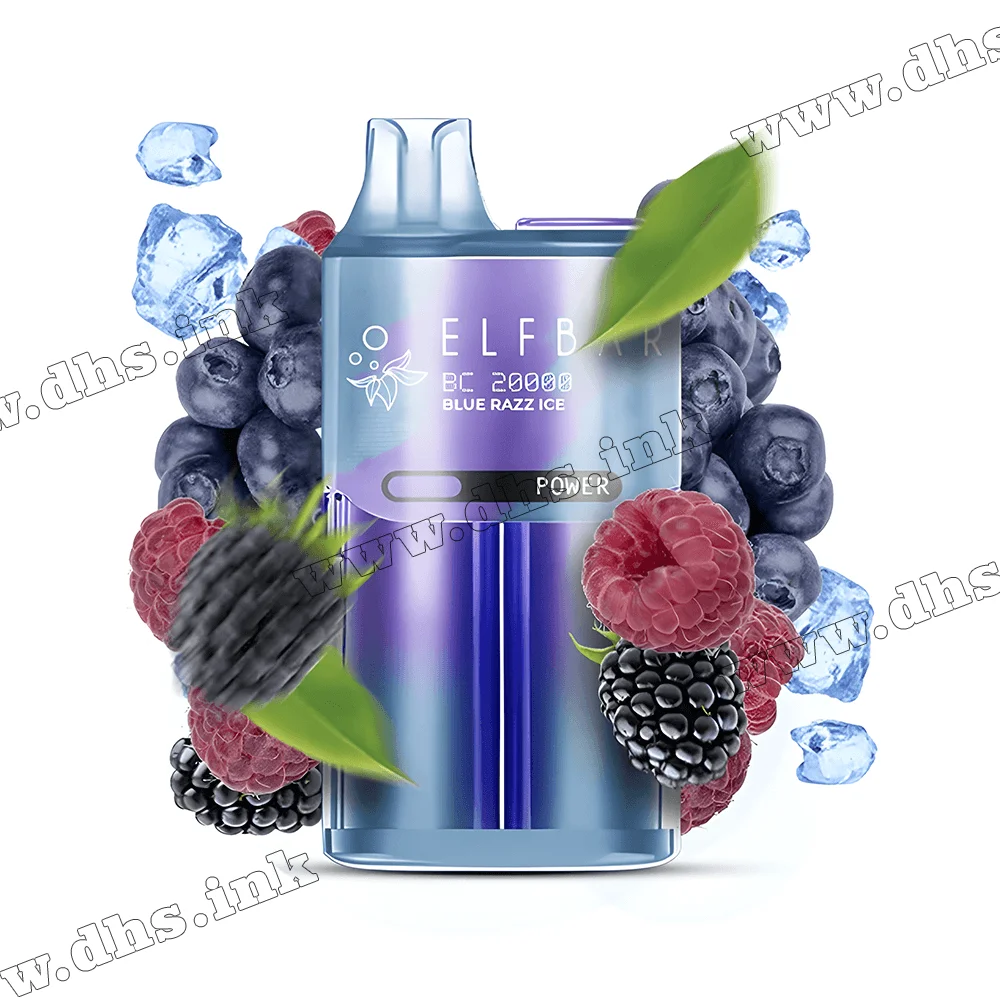 Одноразова електронна сигарета Elf Bar (Ельф Бар) BC20000 - Blue Razz Ice (Лохина, Малина, Лід)