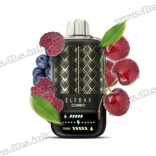 Одноразовая электронная сигарета Elf Bar (Эльф Бар) Combo 20000-25000 - Blueberry Sour Raspberry & Cherry (Черника, Малина, Вишня)