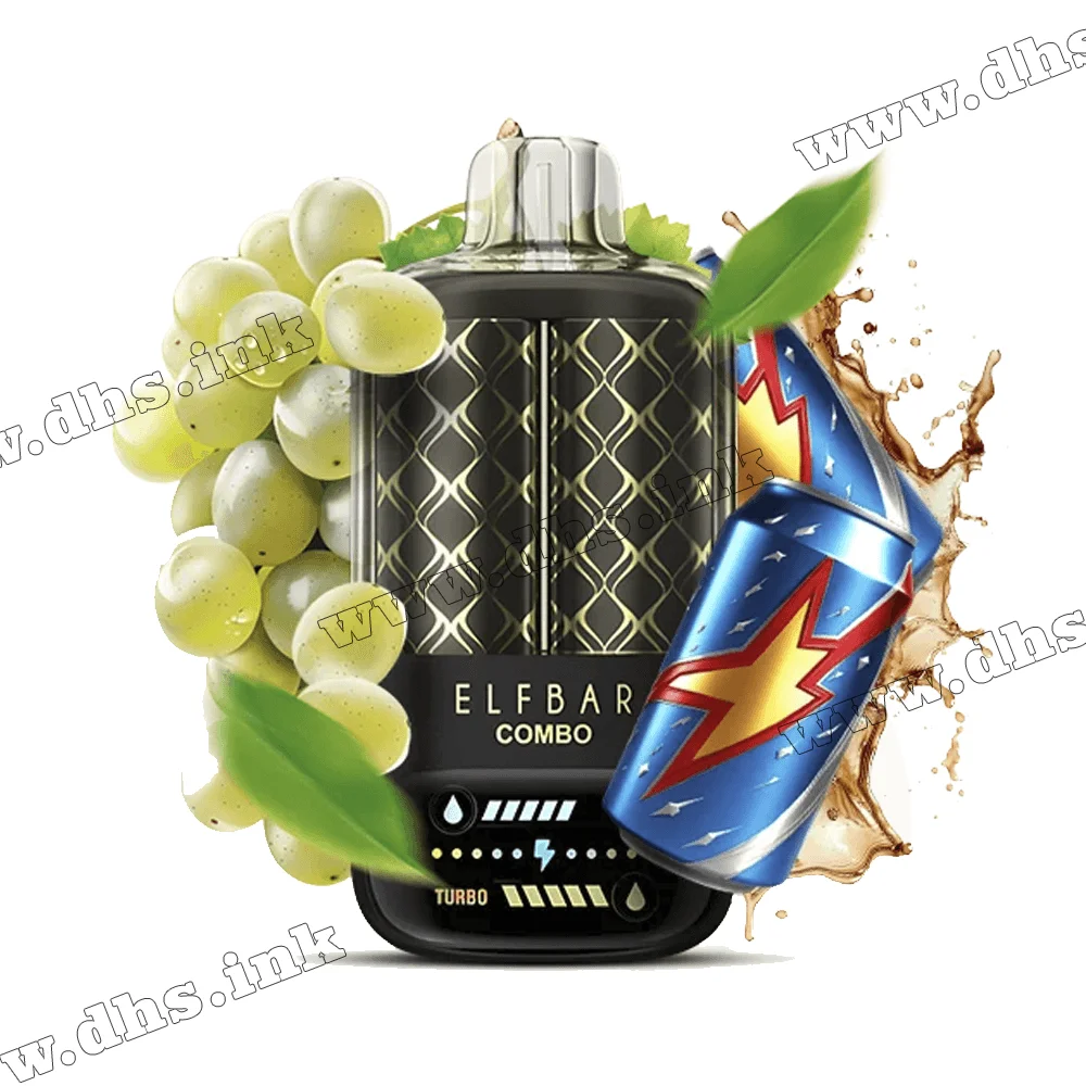 Одноразова електронна сигарета Elf Bar (Ельф Бар) Combo 20000-25000 - Grape & Mary Power (Виноград, Енергетик)