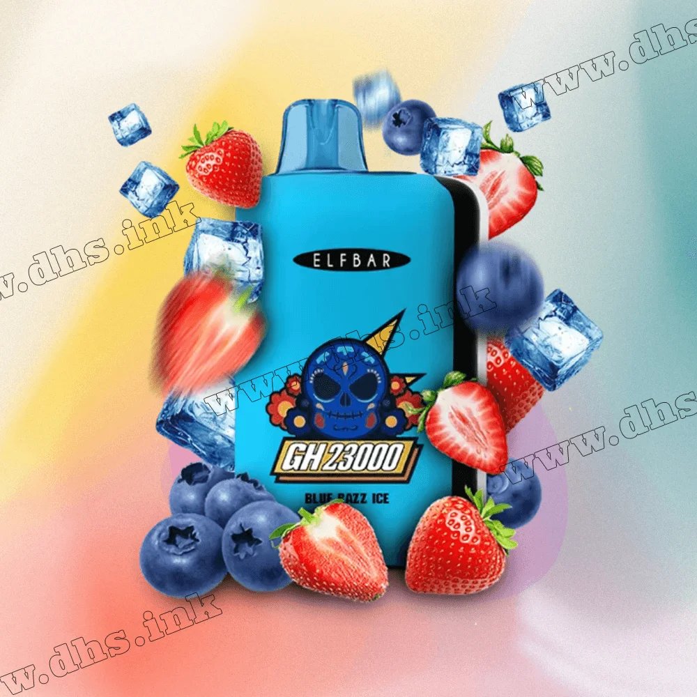 Одноразовая электронная сигарета Elf Bar (Эльф Бар) GH 23000 - Blue Razz Ice (Голубика, Малина, Лед)
