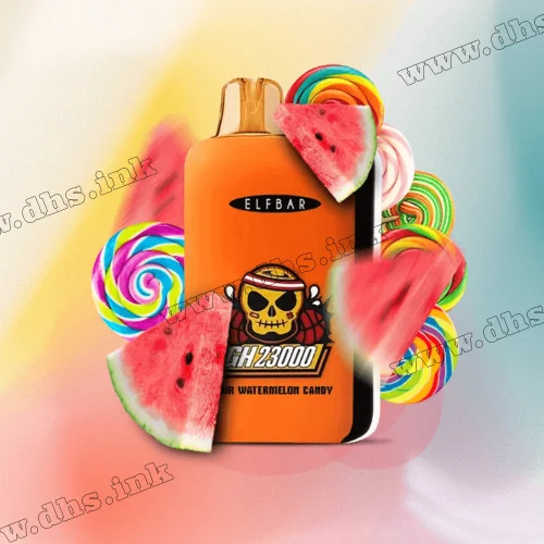 Одноразова електронна сигарета Elf Bar (Ельф Бар) GH 23000 - Sour Watermelon Candy (Кислий Кавун, Цукерка)