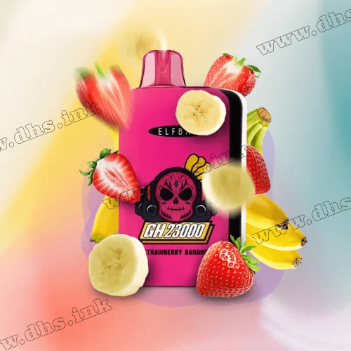 Одноразова електронна сигарета Elf Bar (Ельф Бар) GH 23000 - Strawberry Banana (Полуниця, Банан)