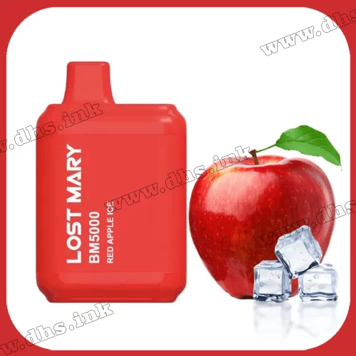 Одноразова електронна сигарета Lost Mary BM 5000 - Red Apple Ice (Червоне Яблуко, Лід)