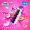 Одноразова електронна сигарета Vozol (Возол) Star 20000 - Juice Peach Ice (Персиковий Сік, Лід)