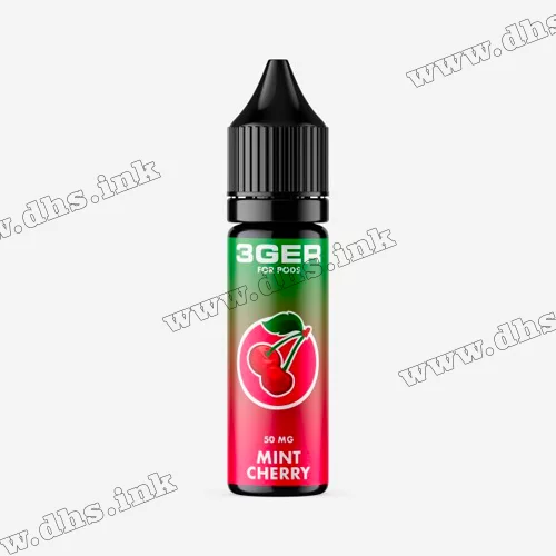 Сольова рідина 3Ger Salt 15 мл (50 мг) - Mint Cherry (М'ята, Вишня)