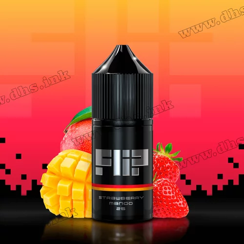 Солевая жидкость Flip Salt 30 мл (25 мг) - Strawberry Mango (Клубника, Манго)