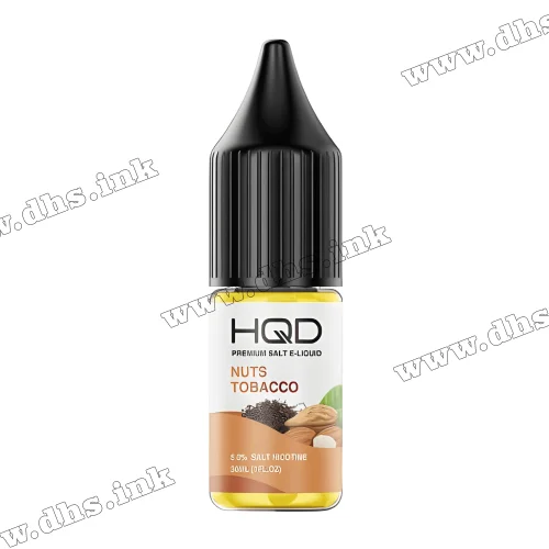 Солевая жидкость HQD Salt 10 мл (50 мг) - Nuts Tobacco (Орех, Табак) -  купить по цене 199 грн