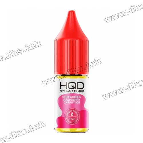 Сольова рідина HQD Salt 10 мл (50 мг) - Strawberry Raspberry Cherry Ice (Полуниця, Малина, Вишня, Лід)