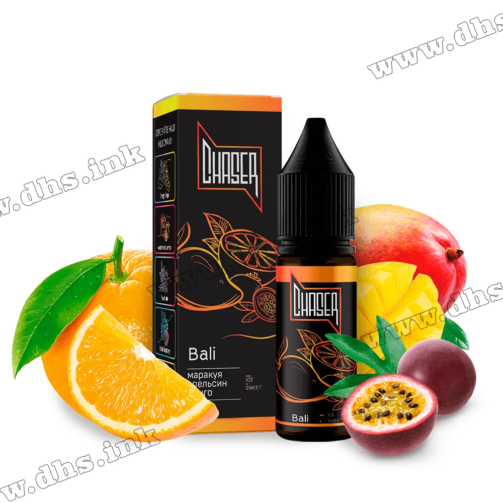 Солевая жидкость Chaser Black 15 мл (50 мг) - Bali (Маракуйя, Апельсин, Манго)