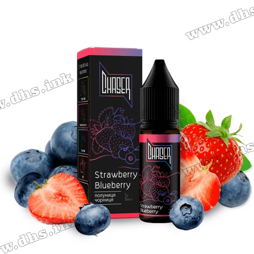 Сольова рідина Chaser Black 15 мл (50 мг) - Strawberry Blueberry (Полуниця, Чорниця)