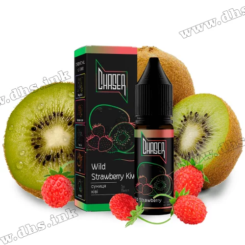 Солевая жидкость Chaser Black 15 мл (30 мг) - Wild Strawberry Kiwi (Земляника, Киви)