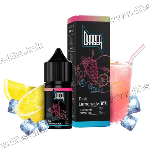 Сольова рідина Chaser Black Ice 30 мл (50 мг) - Pink Lemonade Ice (Рожевий Лимонад, Лід)