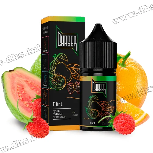 Сольова рідина Chaser Black 30 мл (50 мг) - Flirt (Апельсин, Гуава, Суниця)