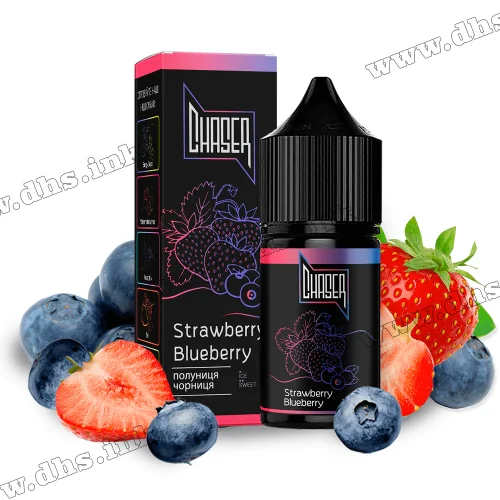 Сольова рідина Chaser Black 30 мл (30 мг) - Strawberry Blueberry (Полуниця, Чорниця)