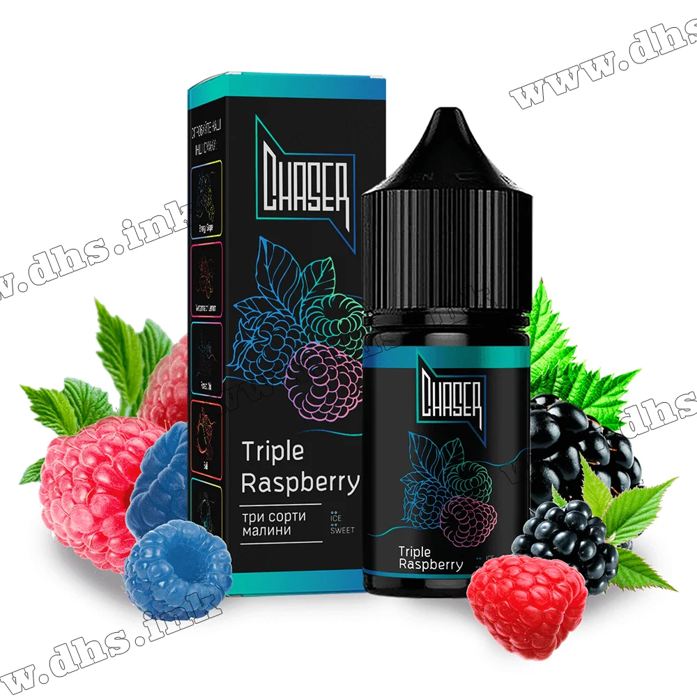 Сольова рідина Chaser Black 30 мл (30 мг) - Triple Raspberry (Мікс Малини)