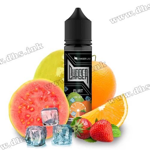 Органическая жидкость Chaser Black Organic 60 мл (3 мг) - Flirt Ice (Апельсин, Гуава, Земляника, Лед)