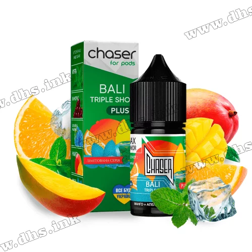 Солевая жидкость Chaser For Pods 30 мл (30 мг) - Bali Triple Shot (Апельсин, Манго, Лед, Мята, Ментол)
