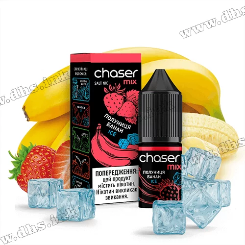 Солевая жидкость Chaser Mix Ice 10 мл (30 мг) - Клубника, Банан, Лед