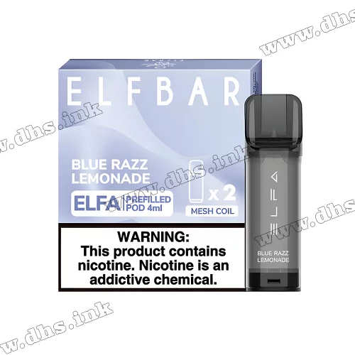 Картридж Elf Bar ELFA (4 мл - 2 шт.) - Blue Razz Lemonade (Лимонад, Чорниця, Малина)