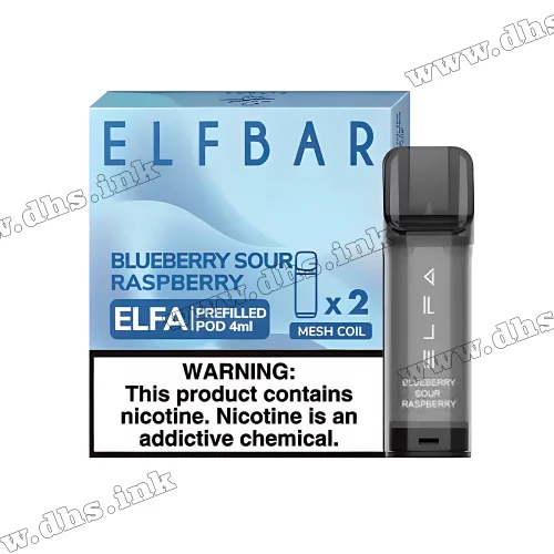 Картридж Elf Bar ELFA (4 мл - 2 шт.) - Blueberry Sour Raspberry (Чорниця, Малина)