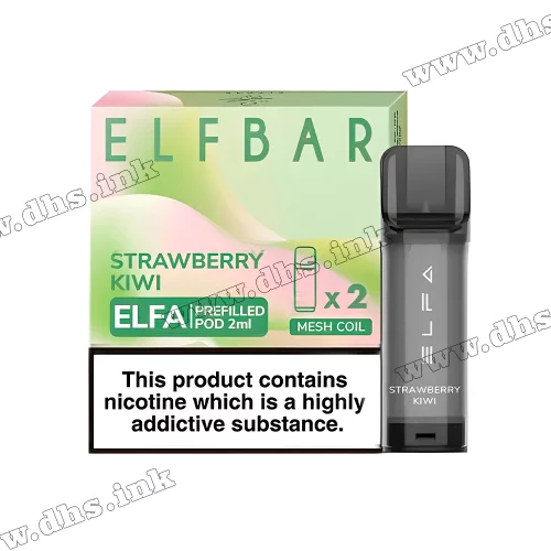 Картридж Elf Bar ELFA (4 мл - 2 шт.) - Strawberry Kiwi (Клубника, Киви)